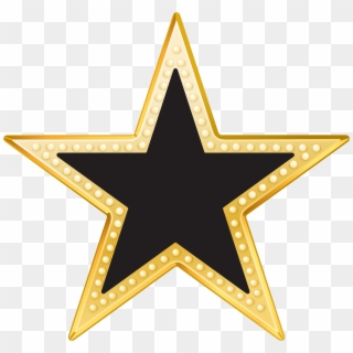 Free Png Download Gold And Black Star Clipart Png Photo - Gold And Black Star, Transparent Png
