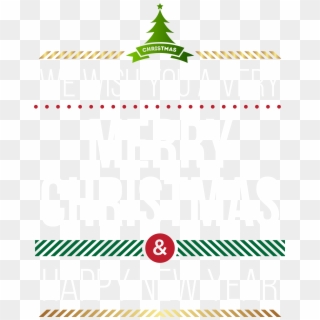 Merry Christmas And Happy New Year Png 2 With Typeface, Transparent Png