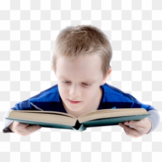 Boy Reading Book Png, Transparent Png