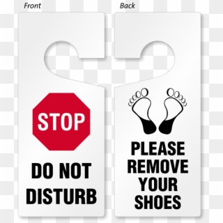 Do Not Disturb / Remove Shoes Door Hanger - Parking Lot Closed Signs, HD Png Download
