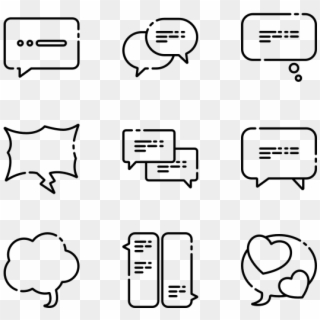 Speech Bubbles - Icon, HD Png Download