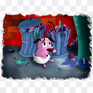 4/06/ 12 Eustace Bagge Muriel Bagge Dog Red Pink Art - Cowardly Dog Courage The Crazy Dog, HD Png Download