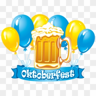 Free Png Download Oktoberfest Blue Banner With Balloons - Beer Clipart, Transparent Png
