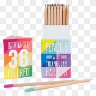 Triangle Colored Pencils , Png Download, Transparent Png