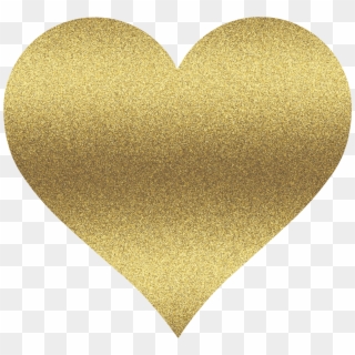 Glitter Heart Clipart - Gold Glitter Heart Clipart, HD Png Download