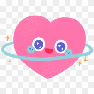 Kawaii Cute Pastel Girly Tumblr Overlay Sticker Sti - Heart, HD Png Download