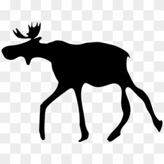 Moose Family Silhouette - Elk Clip Art, HD Png Download