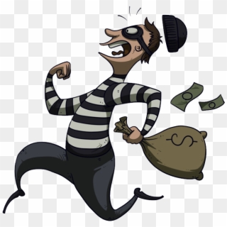 Thief, Robber Png - Robber Running Away With Money, Transparent Png
