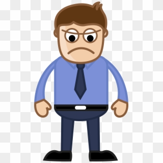 Angry Boss Clipart - Happy Man Cartoon, HD Png Download