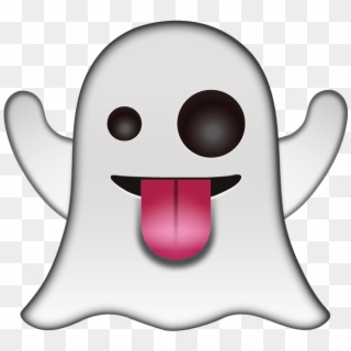 Say Boo In A Playful Way With This Friendly Ghost That - Ghost Emoji, HD Png Download
