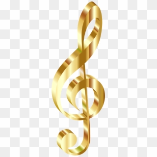 Big Image - Music Symbol Png Gold, Transparent Png