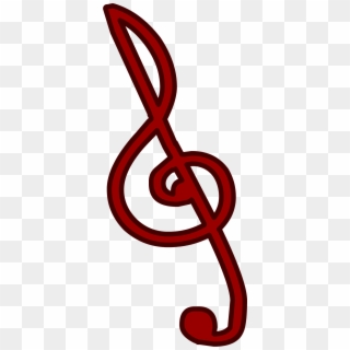 Treble Clef Red Png, Transparent Png