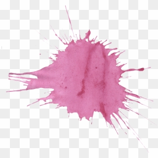 Png File Size - Watercolor Paint Splatter Pink, Transparent Png