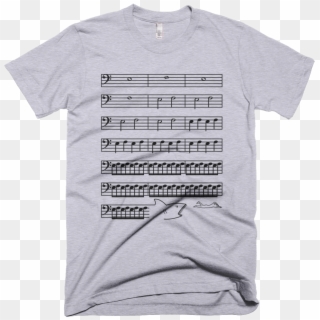 Jaws Music Bass Clef Funny T-shirt - No Justice No Peace Shirt Panther, HD Png Download