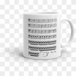 Jaws Music Bass Clef Funny Mug - Coffee Cup, HD Png Download