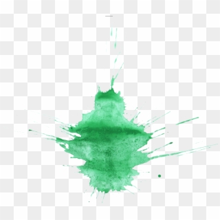 16 Green Watercolor Splatter - Green Paint Splatter Transparent, HD Png Download