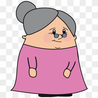 Enjoyable Lady Clipart Standing - Old Lady Cartoon Png, Transparent Png