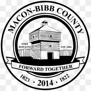 Black Macon-bibb County Seal, HD Png Download