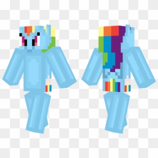 Rainbow Dash - Pink And Blue Minecraft Skins, HD Png Download