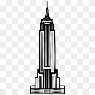 Art Deco Empire State Building - Empire State Building Drawing Easy, HD Png Download