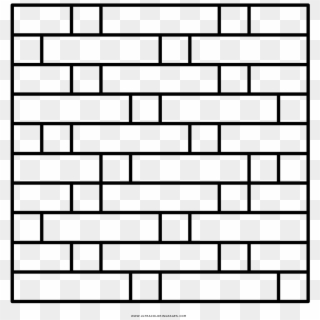 Brick Wall Coloring Page - Pared De Ladrillo Para Colorear, HD Png Download