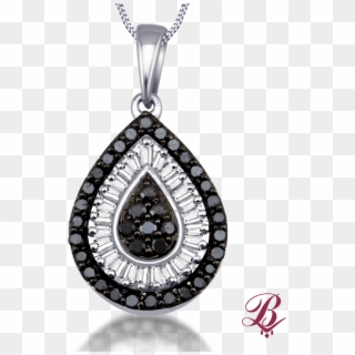 Black & White Diamond Pendant In Tear Drop Frame - Senate Armed Services Committee Logo, HD Png Download