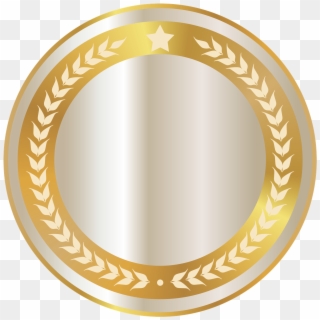 Golden Badge Png Photo - Transparent Background Gold Circle, Png Download