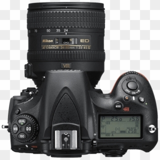 Nikon D810 Slr Camera Top View Transparent Png Image - Nikon D810, Png Download
