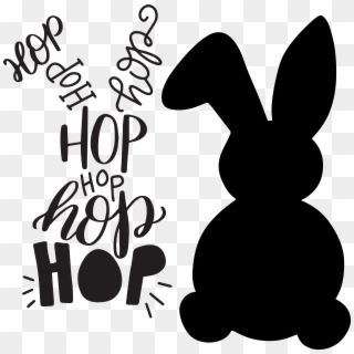 Easter Bunny Silhouette Png Graphic Library Stock, Transparent Png