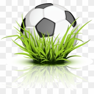 Go To Image - Soccer Ball Grass Transparent, HD Png Download