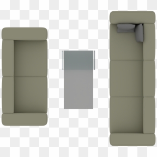 Couch Clipart Top View - Furniture Top View Png, Transparent Png