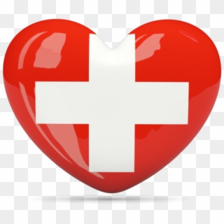 Switzerland Flag Heart Icon - Switzerland Flag In A Heart, HD Png Download