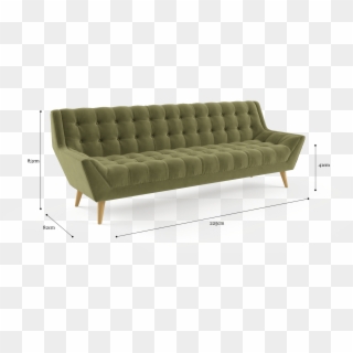 Pia 3 Seater Sofa - Studio Couch, HD Png Download
