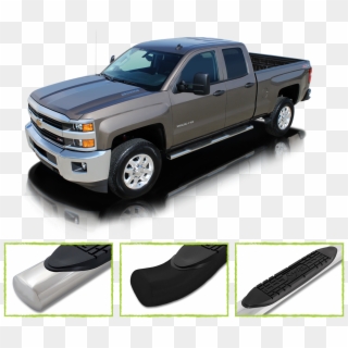 Raptor Series Oval Step Bars Are Available In Stainless - Black Silverado Nerf Bars, HD Png Download