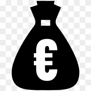 Euro Money Bag Png Transparent - Money Clipart Black, Png Download