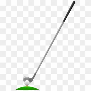 Golf Club And Ball On Tee - Cartoon Golf Club And Ball, HD Png Download