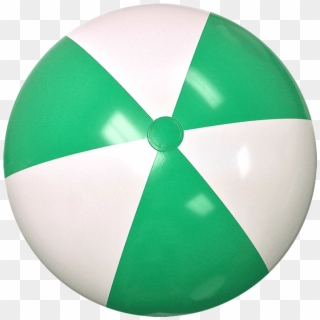 Green And White Beach Ball, HD Png Download