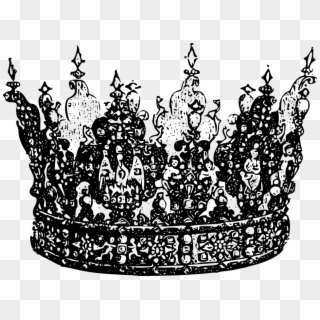 Crown, Jewel, King, Ornate, Queen, Random Badge Ideas - King Crown Transparent Black And White, HD Png Download