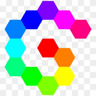 This Free Icons Png Design Of 12 Hexagon Spiral Rainbow, Transparent Png