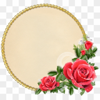 Molduras Arredondadas Com Flores Png ~ Central Photoshop - Moldura Com Flores Em Png, Transparent Png