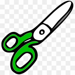 This Free Icons Png Design Of Scissors With Green Handles, Transparent Png