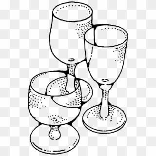 Big Image - Drawing Of Drinking Glasses, HD Png Download