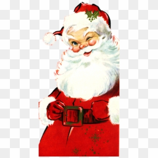 My Favorite Santa Face - Vintage Christmas Santa Png, Transparent Png
