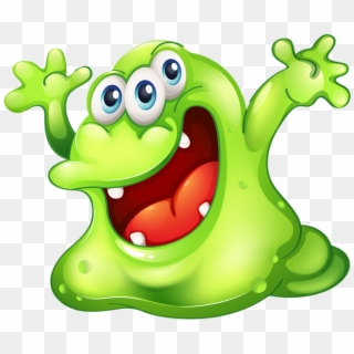 Png Funny Monsters And Album Cartoon - Green Slime Monster, Transparent Png