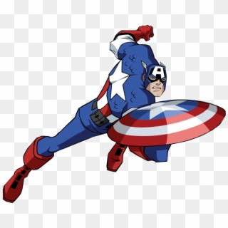Captain America Clipart Marvel Avengers Alliance - Captain America Cartoon Render, HD Png Download