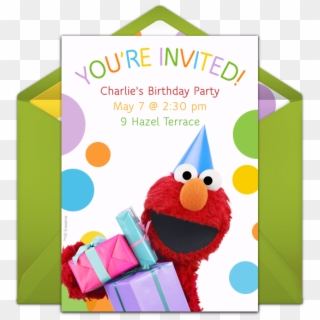 Elmo Party Hat Online Invitation - Happy 2nd Birthday Elmo, HD Png Download