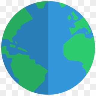 Flat Earth Globe Icon - Flat Globe Icon Png, Transparent Png