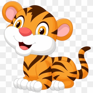8 - Baby Tiger Cartoon, HD Png Download