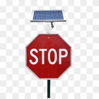 Sign Alert Basic Solar System Flashing Lighted Led - Stop Sign, HD Png Download