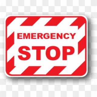 Durastripe Emergency Stop Rectangular Adhesive Floor - Sign, HD Png Download